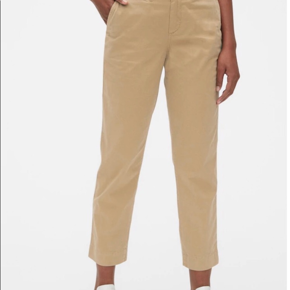 Gap Midrise Straight Leg Khakis, Size 8